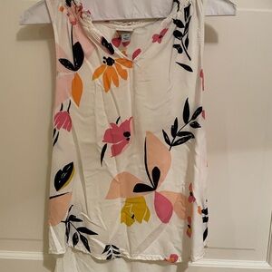 a new day Floral Tank Top - White and Pink